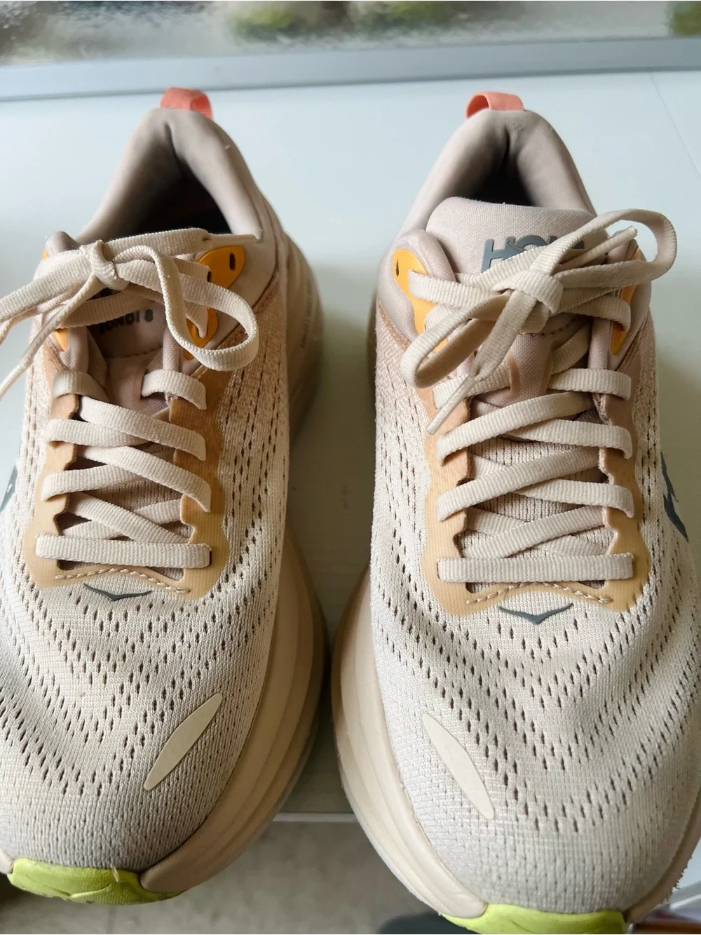 HOKA Bondi 8 Vanilla Running Women’s Comfort Shoes Walking Sneakers Athleisure 7